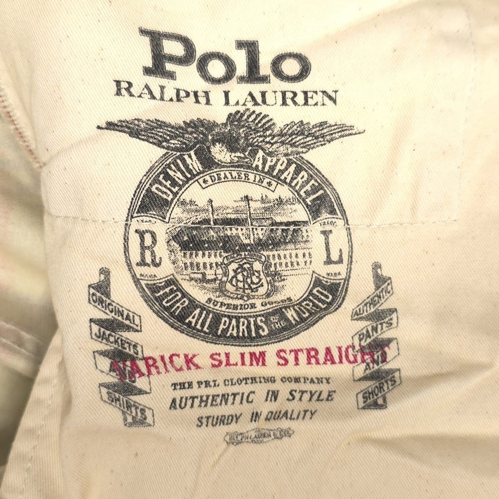 POLO RALPH LAUREN Men's Jeans 38X32 Varick Slim Straight Aztec 100% Cotton - Picture 14 of 16